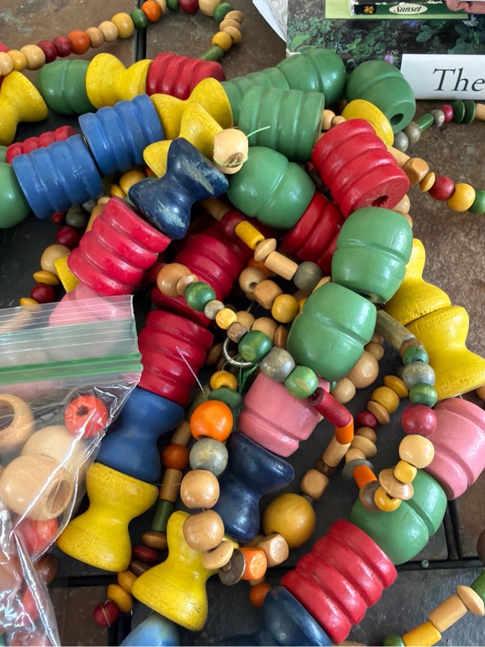 Huge lot Vintage Playskool Landscape + Wooden Beads+ Walco Bumble + Macrame Craf - Picture 7 of 8